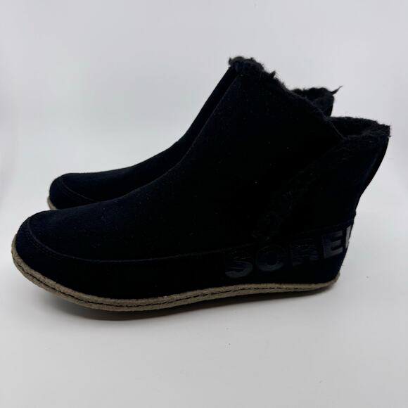 Sorel Nakiska Faux Fur Lined Bootie Boot Black Womens Size US 8.5 EU 39.5 UK 6.5 - Picture 4 of 9